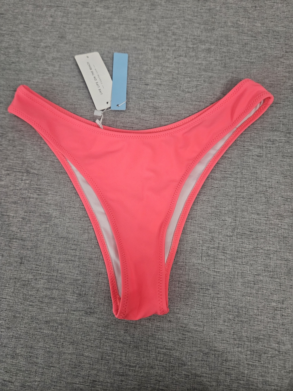 ✨NWT✨ Cupshe Neon Hot Pink High-Leg Cheeky Bikini Bottoms Sz Small
